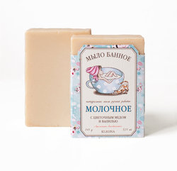 Банное мыло Молочное с цветочным медом и ванилью, 145 г